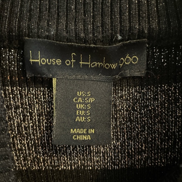 House of Harlow 1960 Fitted Striped Mock Neck Sweater - Picture 7 of 7